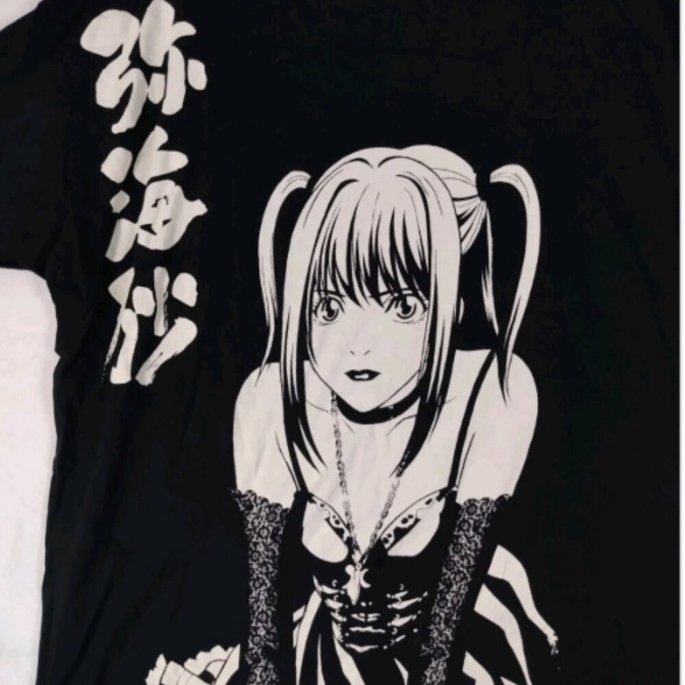 Death Note Misa Amane Tshirt Men's XL Graphic Tee Black Anime Manga Deathnote